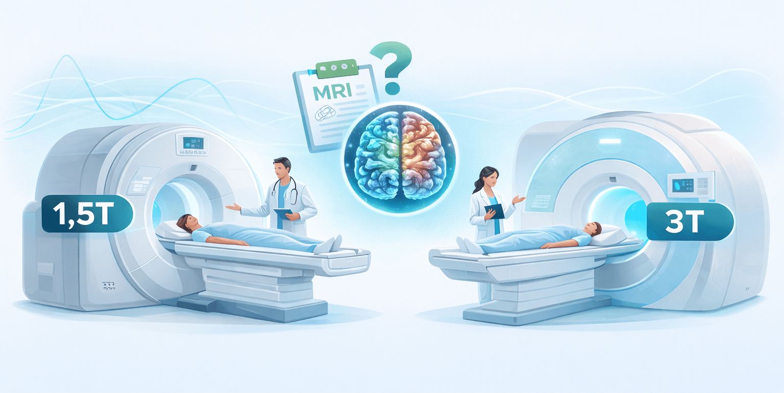 Chcete vědět, jaký je rozdíl mezi vyšetřením MR 1,5T a 3T u nás?
